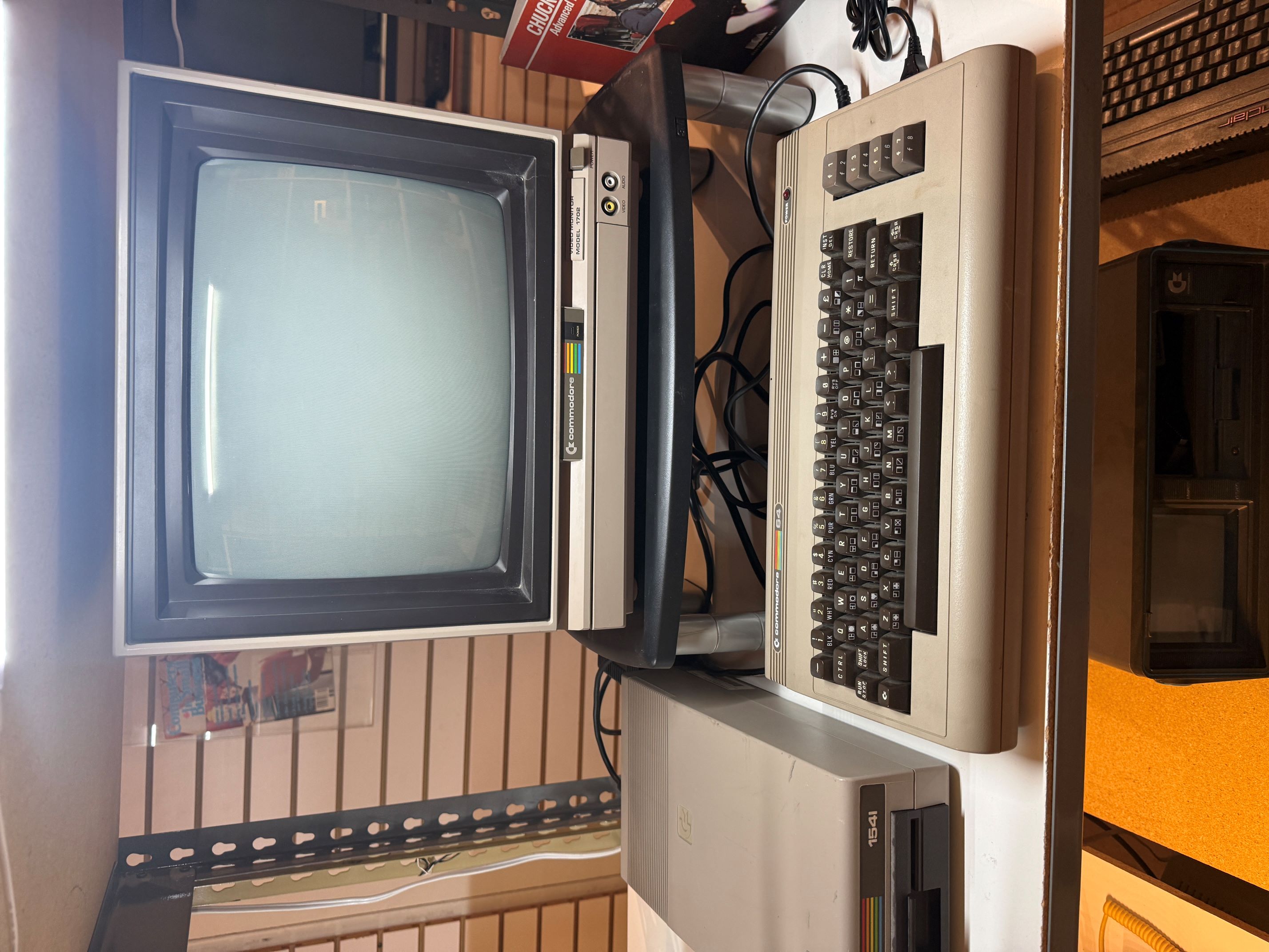 Commodore 64 with 1702 monitor and 1541 floppy disk drive