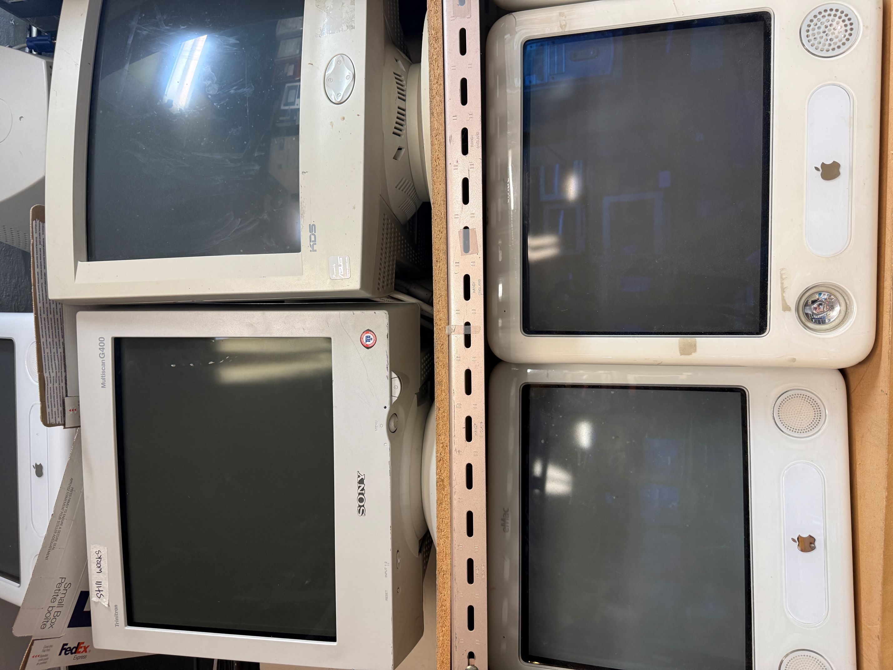 CRT monitors and vintage displays for e-waste recycling